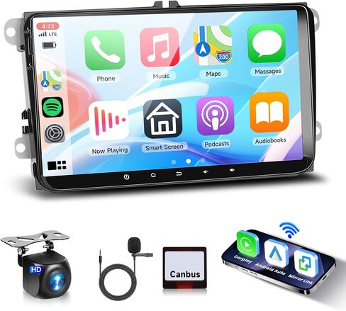 4+64G Android Car Radio for VW Passat Golf MK5 MK6 Jetta T5 EOS Polo Touran Seat Sharan Wireless Carplay Android Auto, 7'' Touchscreen Head Unit with Mirror Link WiFi GPS Bluetooth FM EQ Rear Camera in Saudi Arabia