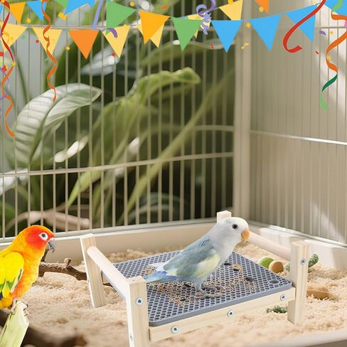 Bird Foraging Bed, Parrot Hammock Bed, Parrot Grass Perch Bed, Bird Perch Conure Platform Grass Forage Toy for Parakeet, Parrot, Cockatiel, Lovebird, Budgie in Saudi Arabia