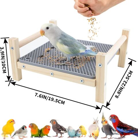 Bird Foraging Bed, Parrot Hammock Bed, Parrot Grass Perch Bed, Bird Perch Conure Platform Grass Forage Toy for Parakeet, Parrot, Cockatiel, Lovebird, Budgie in Saudi Arabia