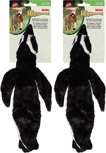 SPOT Mini Skinneeez | Stuffless Dog Toy with Squeaker For All Dogs | Tug-Of-War Toy For Small and Large Breeds | 15" | Arctic Animal Assorted Design | By Ethical Pet in Saudi Arabia