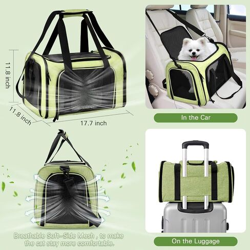 3-in-1 Pet Travel Kit, Cat/Dog Backpack Carrier, Soft-Sided Pet Carrier Airline Approved & Folding Portable Cat Litter Box, Pet Essentials for Outdoor Traveling in Saudi Arabia