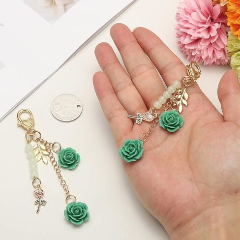 uxcell Rose Keychain Charm, Purse Keychain Tassel for Women in Saudi Arabia