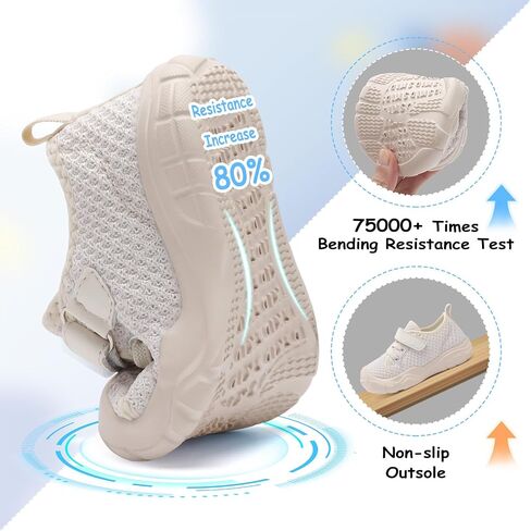 Scurtain Toddler Shoes Kids Girls Boy Tennis أحذية تنفس قابلة للتنفس على أحذية رياضية الأطفال in Kuwait