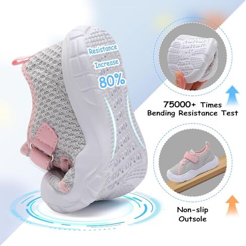 Scurtain Toddler Shoes Kids Girls Boy Tennis أحذية تنفس قابلة للتنفس على أحذية رياضية الأطفال in Kuwait