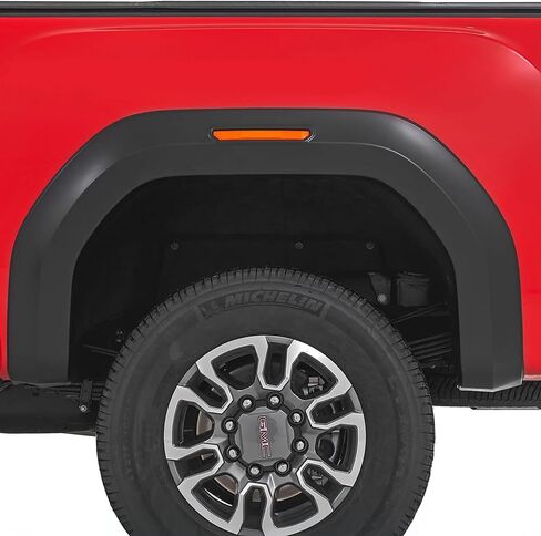 Rough Country Sport Fender Flares for GMC Sierra 2500HD/3500HD (2020-2025) - 6.5" Flare Height, Paintable Flat Black ABS, UV-Protected, No-Drill Install in Saudi Arabia