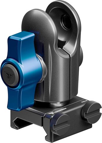 Tackform Traxx 20mm Ball Socket مع قاعدة مسار الاعتداء - محول قصير الوصول | متوافق مع أنظمة المسار الاعتداء فقط | البليت الألومنيوم | غير متوافق مع الأنظمة 1 " / B الحجم | المقبض الأسود in Kuwait