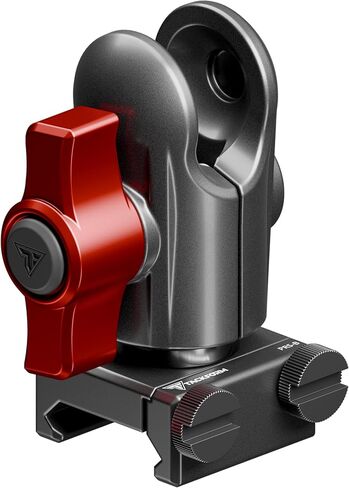 Tackform Traxx 20mm Ball Socket مع قاعدة مسار الاعتداء - محول قصير الوصول | متوافق مع أنظمة المسار الاعتداء فقط | البليت الألومنيوم | غير متوافق مع الأنظمة 1 " / B الحجم | المقبض الأسود in Kuwait