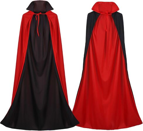 Besportble Vampire Cape Adult: 1.4m مصاص الدماء Cloak Cape Cape Vampire Withing With Callar Cape for Halloween Cosplay Dressured Dress Up Party in Saudi Arabia