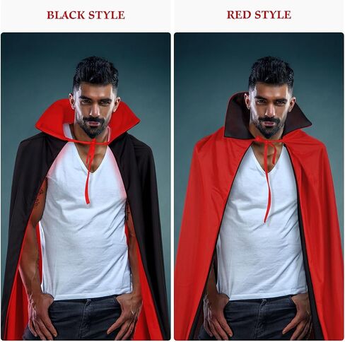 Besportble Vampire Cape Adult: 1.4m مصاص الدماء Cloak Cape Cape Vampire Withing With Callar Cape for Halloween Cosplay Dressured Dress Up Party in Saudi Arabia