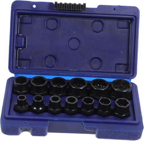 13 قطعة من Chrome Molybdenum Steel Lug Nut Extractor و Bort Remover Storage لإزالة البراغي الصدئة والعنيدة لإصلاح السيارات in Saudi Arabia
