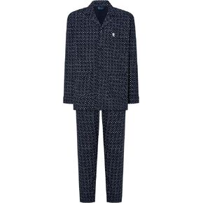 El Búho Nocturno Mens Pajamas Set Cotton Lightweight Summer Long Sleeve Classic Button-Up PJs with Pockets Mens Loungewear in Saudi Arabia
