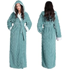 OKSUN Womens Long Fleece Robe: رداء حمام دافئ ناعم in Kuwait
