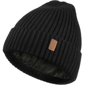 Warm Winter Beanie for Men Women, Soft Fleece Lined Knit Hat Unisex Stocking Cuffed Cap for Ski & Commute in Saudi Arabia
