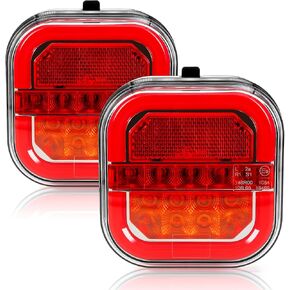 مصابيح مقطورة لاسلكية مغناطيسية ، USB-C قابلة لإعادة الشحن طقم خلفي LED لمقطورة السحب ، إشارات المنعطفات المحمولة الخلفية لفرامل الجري توقف قارب العربة RV ، IP67 مقاومة للماء in Kuwait