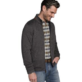 Johnston & Murphy Marled Rib Full Zip - Knit Sweater for Men, Zip Up Men’s Jacket for Office or Casual Wear in Saudi Arabia