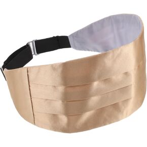 Adjustable Satin Cummerbund for Men Formal Tuxedo Waistband Bow Pretied Accessory for Wedding Party Event in Kuwait