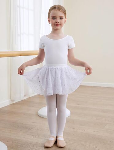 Toddler Ballet Leotards Dance Skirt for Girls Double Cross Hollow Back Outfits Gymnastics Kids Dance Dresses in Kuwait