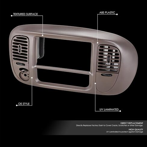 DNA MOTORING OE Style Dash Panel Bezel Compatible with 97-03 Ford F150 / 04 F150 Heritage / 97-02 Expedition 4WD, Gray, ZTL-Y-0306-GY in Saudi Arabia