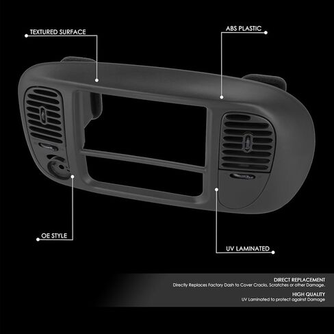 DNA MOTORING OE Style Dash Panel Bezel Compatible with 97-03 Ford F150 / 04 F150 Heritage / 97-02 Expedition 4WD, Gray, ZTL-Y-0306-GY in Saudi Arabia