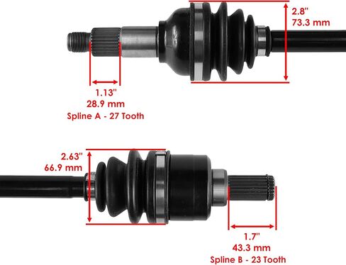 Caltric Rear Left or Right CV Joint Axle fits Compatible With Yamaha Grizzly 700 YFM700 4X4 2016 2017 2018 2019 2020 2021 in Saudi Arabia
