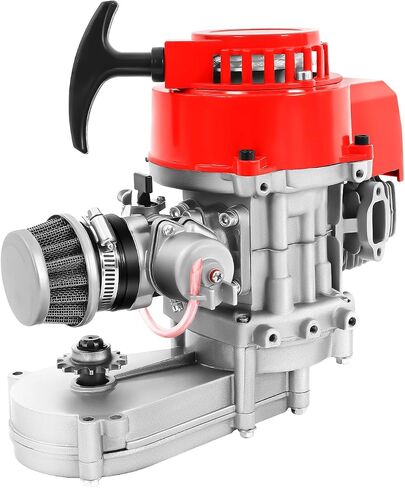 49.85CC Gas Mini Dirt Motorcycle Engine Motor, 2 Stroke Motor Pull Start Engine with Electronic Ignition, Single Cylinder Air-Cooled Engine Gas Bike Kit for Pocket Bike ATV Scooters in Saudi Arabia