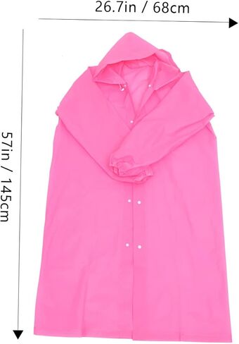 Totority Outdoor Eva Rain Poncho للبالغين معطفات المطر الشفافة القابلة لإعادة الاستخدام. in Saudi Arabia
