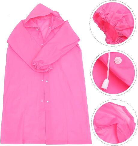 Totority Outdoor Eva Rain Poncho للبالغين معطفات المطر الشفافة القابلة لإعادة الاستخدام. in Saudi Arabia