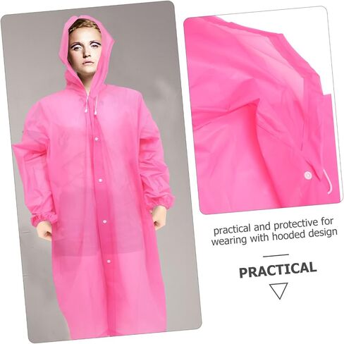 Totority Outdoor Eva Rain Poncho للبالغين معطفات المطر الشفافة القابلة لإعادة الاستخدام. in Saudi Arabia
