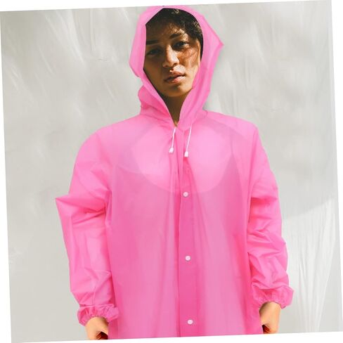 Totority Outdoor Eva Rain Poncho للبالغين معطفات المطر الشفافة القابلة لإعادة الاستخدام. in Saudi Arabia