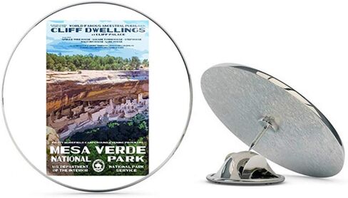 Mesa Verde Poster Art (rv National Park Hike) Metal 0.75" Lapel Hat Pin Tie Tack Pinback in Saudi Arabia