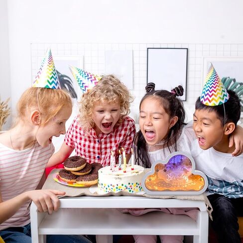 Aslanka Happy Birthday Mirror Led Night Light, Cloud Led Light, USB Table Lamp, Room Light Decoration, Birthday Gift for Kids in Saudi Arabia