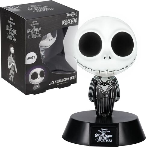 Paladone Jack Skellington Icon Light - Officially Licensed Nightmare Before Christmas Merchandise, Collectible Gift for Film Fans, Spooky Halloween Decor, Battery Powered, (10 cm) in Saudi Arabia