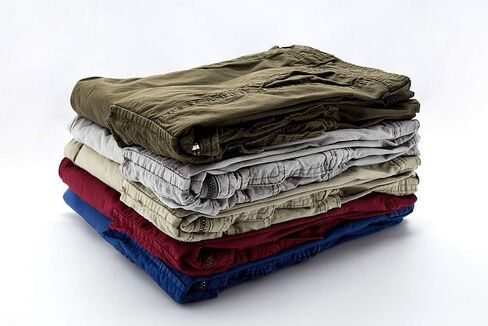Men's 100% Cotton Cargo Shorts with Multiple Pockets - Casual Loose Fit Work Shorts for Summer, Hiking in Saudi Arabia