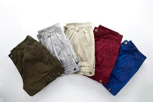 Men's 100% Cotton Cargo Shorts with Multiple Pockets - Casual Loose Fit Work Shorts for Summer, Hiking in Saudi Arabia
