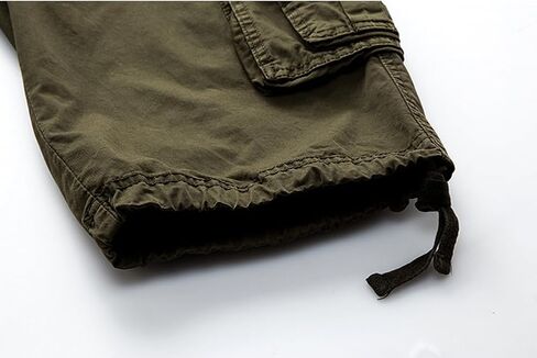 Men's 100% Cotton Cargo Shorts with Multiple Pockets - Casual Loose Fit Work Shorts for Summer, Hiking in Saudi Arabia