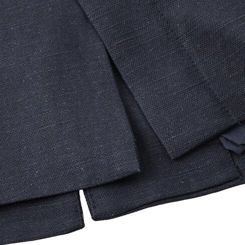 Amazhiyu Women's Linen Blend Round Neck Button Up Blazers Long Sleeve Coat Office in Saudi Arabia