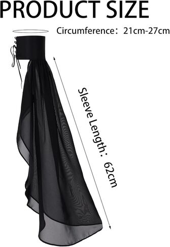 Long Tulle Gloves for Women Detachable Sleeves for Wedding Dresses Halloween Party Cosplay Costume in Saudi Arabia