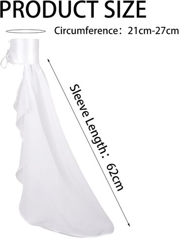 Long Tulle Gloves for Women Detachable Sleeves for Wedding Dresses Halloween Party Cosplay Costume in Saudi Arabia
