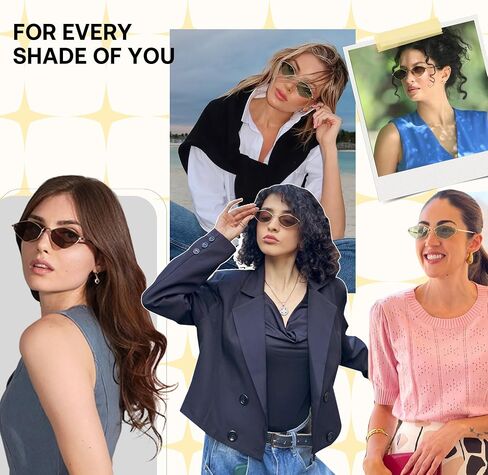 SOJOS Retro Small Polarized Sunglasses Womens Mens Vintage Narrow Irregular Shades UV400 SJ1233 in Saudi Arabia