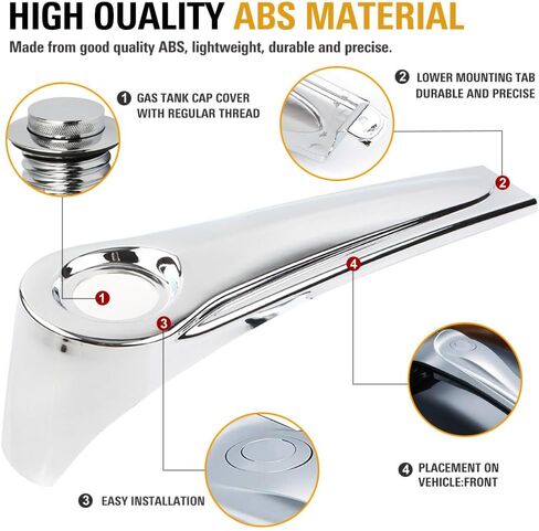 FSFY Motorcycle Smooth Dash Fuel Console Gas Tank Cap Covers Chrome for Harley Electra Glide Ultra Glide Street Glide Road Glide 1986-2007 in Saudi Arabia