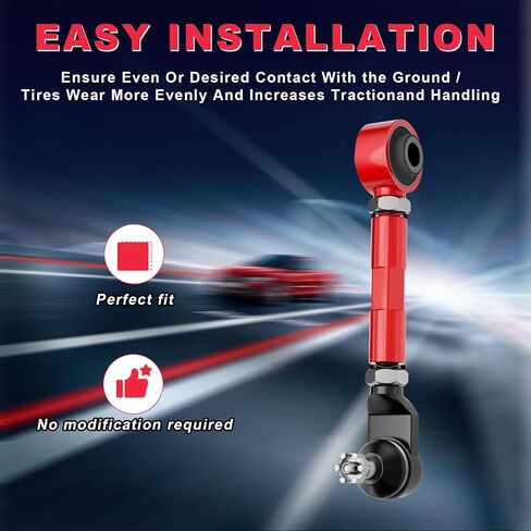 Adjustable Rear Camber Arms Kit - 2-Pack Replacement Rear Suspension Camber Control Arms for 2003-2007 Accord/2003-2008 Pilot/1999-2004 Odyssey/2004-2008 TSX (RED) in Saudi Arabia