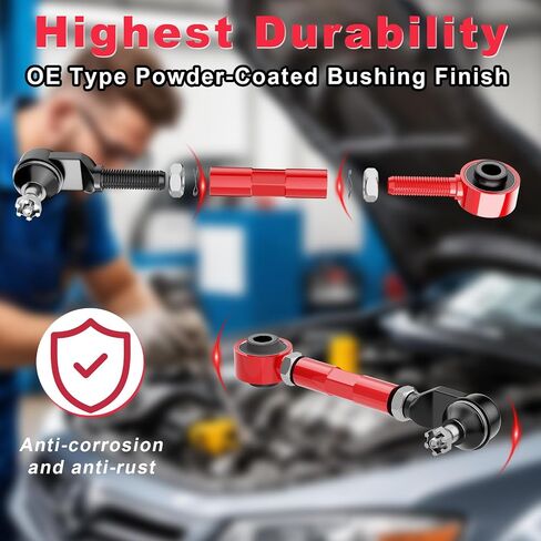 Adjustable Rear Camber Arms Kit - 2-Pack Replacement Rear Suspension Camber Control Arms for 2003-2007 Accord/2003-2008 Pilot/1999-2004 Odyssey/2004-2008 TSX (RED) in Saudi Arabia