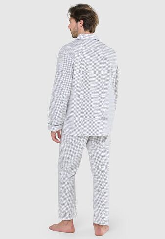 El Búho Nocturno Mens Pajamas مجموعة قطن خفيف الوزن صيف طويل الأكمام كلاسيكية PJS مع جيوب الجيوب رجال in Kuwait