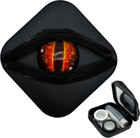 Contact Lens Cases (Empty) Spooky & Stylish Halloween Style Contact Lens Storage Holder Leakproof Daily Contact Case Halloween Dragon Eye Contact Lens Case Set Red in Saudi Arabia