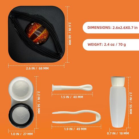 Contact Lens Cases (Empty) Spooky & Stylish Halloween Style Contact Lens Storage Holder Leakproof Daily Contact Case Halloween Dragon Eye Contact Lens Case Set Red in Saudi Arabia