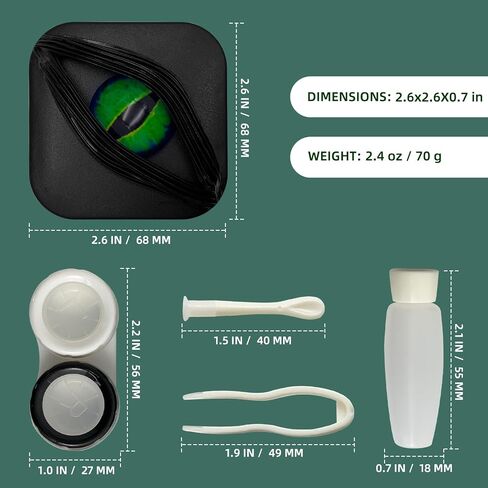 Contact Lens Cases (Empty) Spooky & Stylish Halloween Style Contact Lens Storage Holder Leakproof Daily Contact Case Halloween Dragon Eye Contact Lens Case Set Red in Saudi Arabia