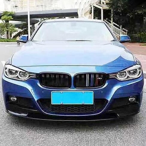 توافق الشفاه الأمامية مع 2012-2018 3 Series F30 320i 328d 330i 340i M Sport Pront Pumper Chin Lip Spoilder Splitter ABS Black in Kuwait