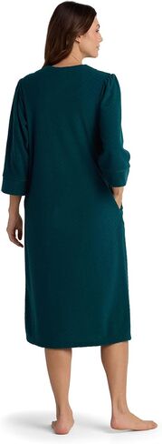 Miss Elaine Women's Brushed Back Terry Long Robe, Zipper Robe, Sleepwear and Loungewear in Saudi Arabia