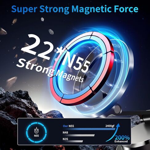 Magnetic Car Phone Holder [All Metal & 360° Rotating],for Magsafe Car Mount,Car Accessories for iPhone,Car Mount for iPhone 16/15/14/13 Pro Max/Plus/Mini and MagSafe Case in Saudi Arabia
