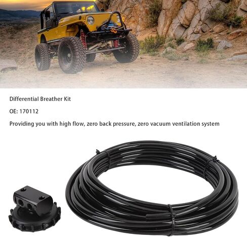 Differential Breather Kit Universal High Flow Ventilation System Prevent Pressure Buildup for Off Road Vehicles Mountain Trails Muddy Adventures Polyethylene 37pcs in Saudi Arabia